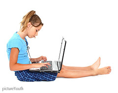 Image of girl on a laptop
