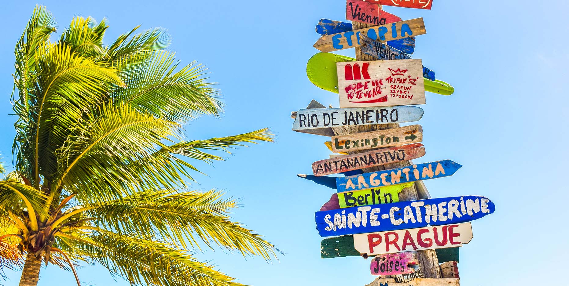 Sign with lots of arrows